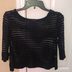 see through black top